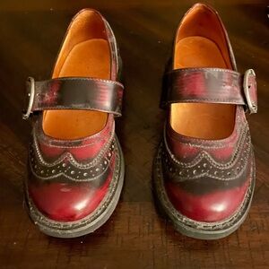 John Fleuvog dark red 7th Heaven Angel shoes